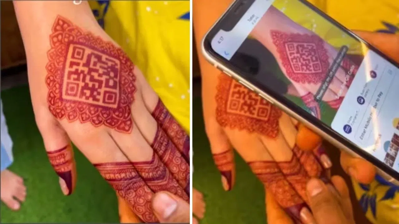 ਰੱਖੜੀ ‘ਤੇ ਹੁਣ ਨਹੀਂ ਚੱਲਣਗੇ ਭਰਾਵਾਂ ਦੇ ਬਹਾਨੇ, ਆ ਗਈ QR ਕੋਡ ਵਾਲੀ ਮਹਿੰਦੀ , ਵੀਡੀਓ ਨੇ ਉਡਾਏ ਲੋਕਾਂ ਦੇ ਹੋਸ਼ ਰੱਖੜੀ ‘ਤੇ ਹੁਣ ਨਹੀਂ ਚੱਲਣਗੇ ਭਰਾਵਾਂ ਦੇ ਬਹਾਨੇ, ਆ ਗਈ QR ਕੋਡ ਵਾਲੀ ਮਹਿੰਦੀ , ਵੀਡੀਓ ਨੇ ਉਡਾਏ ਲੋਕਾਂ ਦੇ ਹੋਸ਼