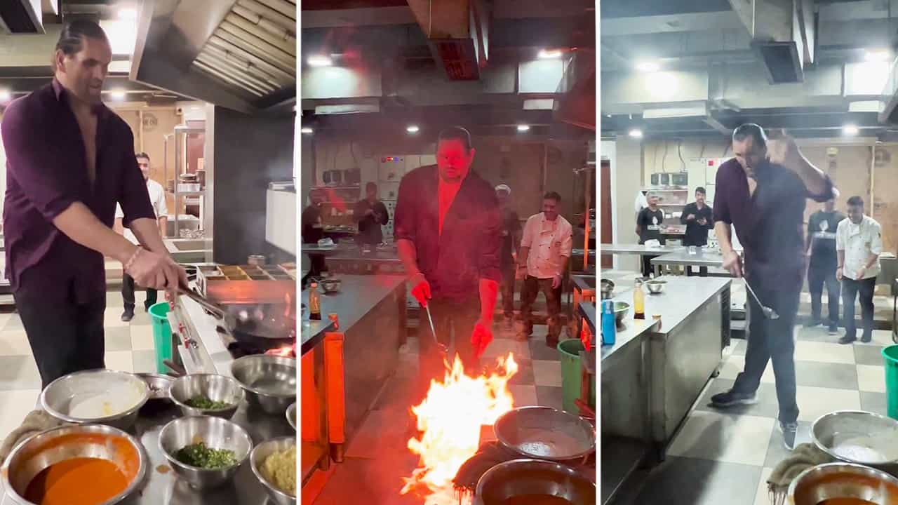 OMG: ਤੜਕਾ ਫ੍ਰਾਈ ਦੀ ਅੱਗ ਤੋਂ ਡਰੇ, ਰੈਸਲਿੰਗ ਚ ਮੁੱਕਿਆ ਨਾਲ ਡਰਾਉਣ ਵਾਲੇ ਦਿ ਗ੍ਰੇਟ ਖਲੀ, ਵੀਡੀਓ ਵਾਇਰਲ