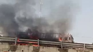 ਜਲੰਧਰ-ਦਿੱਲੀ NH ‘ਤੇ ਐਕਸੀਡੈਂਟ, ਕੈਮੀਕਲ ਨਾਲ ਭਰੇ ਟੈਂਕਰ ਤੇ ਕਾਰ ਨੂੰ ਲੱਗੀ ਭਿਆਨਕ ਅੱਗ