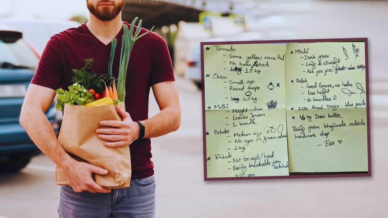 ਪਤੀ ਨਹੀਂ ਲਿਆ ਪਾ ਰਿਹਾ ਸਹੀ ਸਬਜ਼ੀ, ਪ੍ਰੇਸ਼ਾਨ ਪਤਨੀ ਨੇ ਅਲਗ ਤਰੀਕੇ ਨਾਲ ਬਣੀ ਲਿਸਟ, ਹੱਸ-ਹੱਸ ਹੋ ਜਾਓਗੇ ਲੋਟਪੋਟ