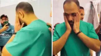 Shocking Video: ਜ਼ਖਮੀਆਂ ਦਾ ਇਲਾਜ ਕਰ ਰਿਹਾ ਸੀ ਫਲਸਤੀਨੀ ਡਾਕਟਰ, ਅਚਾਨਕ ਸਾਹਮਣੇ ਆਈ ਬੇਟੇ ਦੀ ਲਾਸ਼, ਦੁਨੀਆ ਨੂੰ ਰੁਆ ਗਿਆ ਇਹ VIDEO Shocking Video: ਜ਼ਖਮੀਆਂ ਦਾ ਇਲਾਜ ਕਰ ਰਿਹਾ ਸੀ ਫਲਸਤੀਨੀ ਡਾਕਟਰ, ਅਚਾਨਕ ਸਾਹਮਣੇ ਆਈ ਬੇਟੇ ਦੀ ਲਾਸ਼, ਦੁਨੀਆ ਨੂੰ ਰੁਆ ਗਿਆ ਇਹ VIDEO