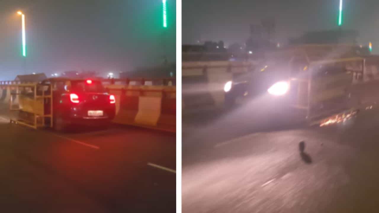 Shocking Video: ਦਿੱਲੀ ਪੁਲਿਸ ਦੇ ਬੈਰੀਕੇਡ ਚ ਫਸੀ ਕਾਰ, ਡਰਾਈਵਰ ਨੇ ਜੋ ਕੀਤਾ ਦੇਖ ਕੇ ਲੋਕ ਹੋ ਗਏ ਹੈਰਾਨ