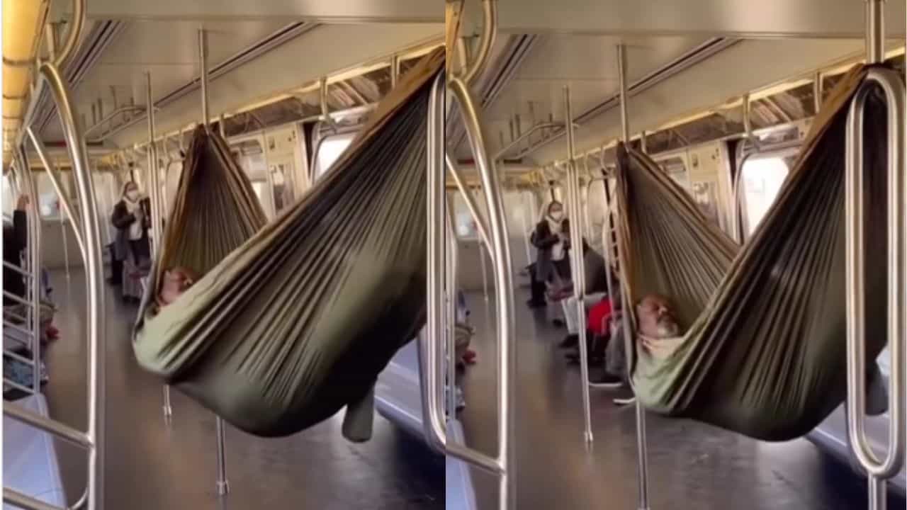 Viral Video: ਮੈਟਰੋ ਚ ਸ਼ਖ਼ਸ ਨੇ ਪਾਈਆਂ ਪੀਘਾਂ, ਰੱਜ ਕੇ ਲਏ ਸਫ਼ਰ ਦੇ ਨਜ਼ਾਰੇ, ਵੇਖੇ ਵੀਡੀਓ Viral Video: ਮੈਟਰੋ ਚ ਸ਼ਖ਼ਸ ਨੇ ਪਾਈਆਂ ਪੀਘਾਂ, ਰੱਜ ਕੇ ਲਏ ਸਫ਼ਰ ਦੇ ਨਜ਼ਾਰੇ, ਵੇਖੇ ਵੀਡੀਓ