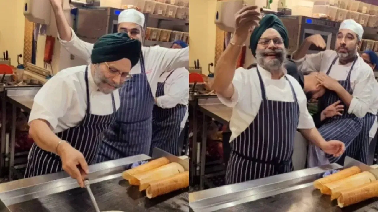 ਡੋਸਾ ਬਣਾਉਂਦੇ ਸਮੇਂ ਸਿੱਖ ਸ਼ੈੱਫ ਨੇ ਗਾਇਆ ਅਜਿਹਾ ਗਾਣਾ, ਲੋਕ ਬੋਲੇ – ਇਹ ਹੈ Singing Dosa ਡੋਸਾ ਬਣਾਉਂਦੇ ਸਮੇਂ ਸਿੱਖ ਸ਼ੈੱਫ ਨੇ ਗਾਇਆ ਅਜਿਹਾ ਗਾਣਾ, ਲੋਕ ਬੋਲੇ – ਇਹ ਹੈ Singing Dosa