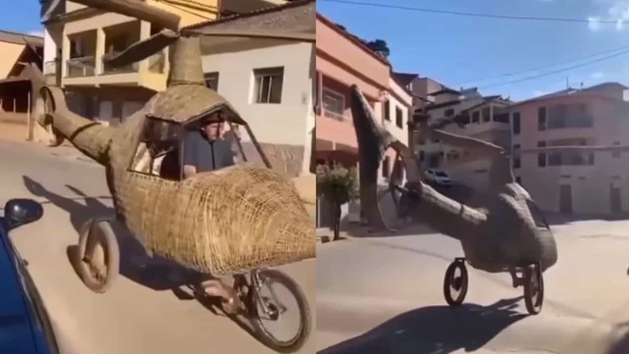 OMG: ਇਸ ਬੰਦੇ ਦੀ ਕ੍ਰਿਏਟਿਵਿਟੀ ਨੂੰ 100 ਚੋਂ 200 ਨੰਬਰ, ਸਾਈਕਲ ਤੇ ਹੈਲੀਕਾਪਟਰ ਦੇਖ ਕੇ ਤੁਸੀ ਵੀ ਖਾ ਜਾਓਗੇ ਚੱਕਰ