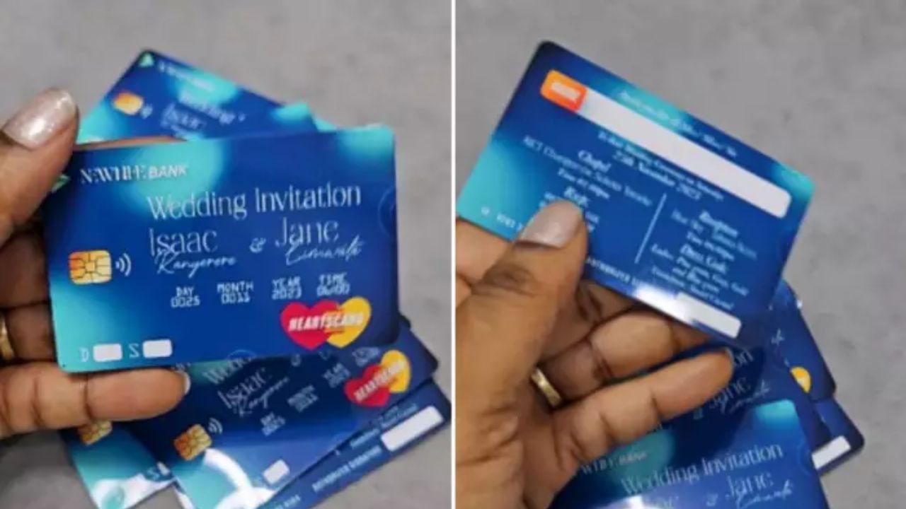 ATM ਕਾਰਡ ਨਹੀਂ, ਵਿਆਹ ਦਾ ਕਾਰਡ ਹੈ… ਇਸ Wedding Card ਨੇ ਇੰਟਰਨੈੱਟ ਦੀ ਜਨਤਾ ਨੂੰ ਕੰਫਿਊਜ ਕਰ ਦਿੱਤਾ, ਵੀਡੀਓ ਵਾਇਰਲ ATM ਕਾਰਡ ਨਹੀਂ, ਵਿਆਹ ਦਾ ਕਾਰਡ ਹੈ… ਇਸ Wedding Card ਨੇ ਇੰਟਰਨੈੱਟ ਦੀ ਜਨਤਾ ਨੂੰ ਕੰਫਿਊਜ ਕਰ ਦਿੱਤਾ, ਵੀਡੀਓ ਵਾਇਰਲ