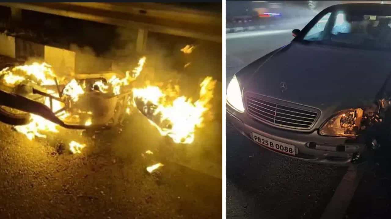ਜਲੰਧਰ ਚ ਮਰਸਡੀਜ਼ ਕਾਰ ਨੇ ਬਾਈਕ ਸਵਾਰਾਂ ਨੂੰ ਮਾਰੀ ਟੱਕਰ, ਅੱਗ ਲੱਗਣ ਨਾਲ ਦੋ ਨੌਜਵਾਨਾਂ ਦੀ ਮੌਤ