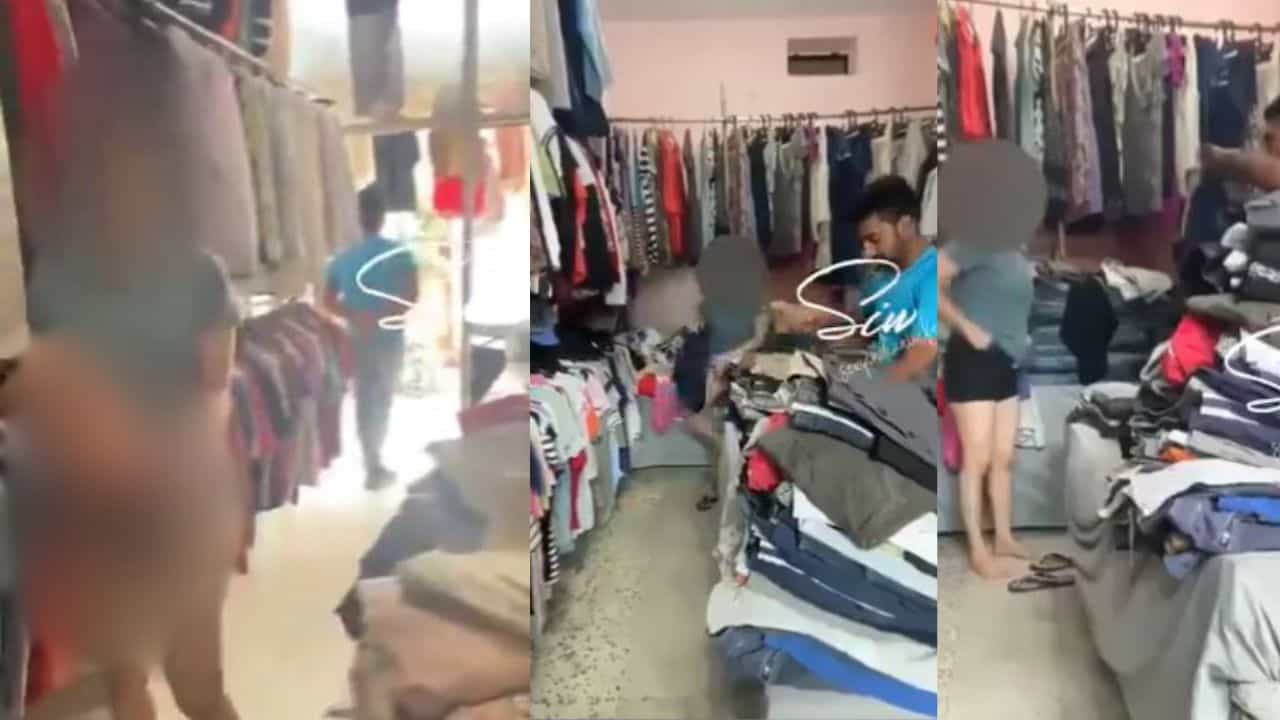 SHOCKING! ਕੁੜੀ ਨੇ ਮਰਦ ਦੁਕਾਨਦਾਰ ਦੇ ਸਾਹਮਣੇ ਸਟੋਰ ਚ ਟ੍ਰਾਈ ਕੀਤੇ ਕੱਪੜੇ, ਵੀਡੀਓ ਵਾਇਰਲ