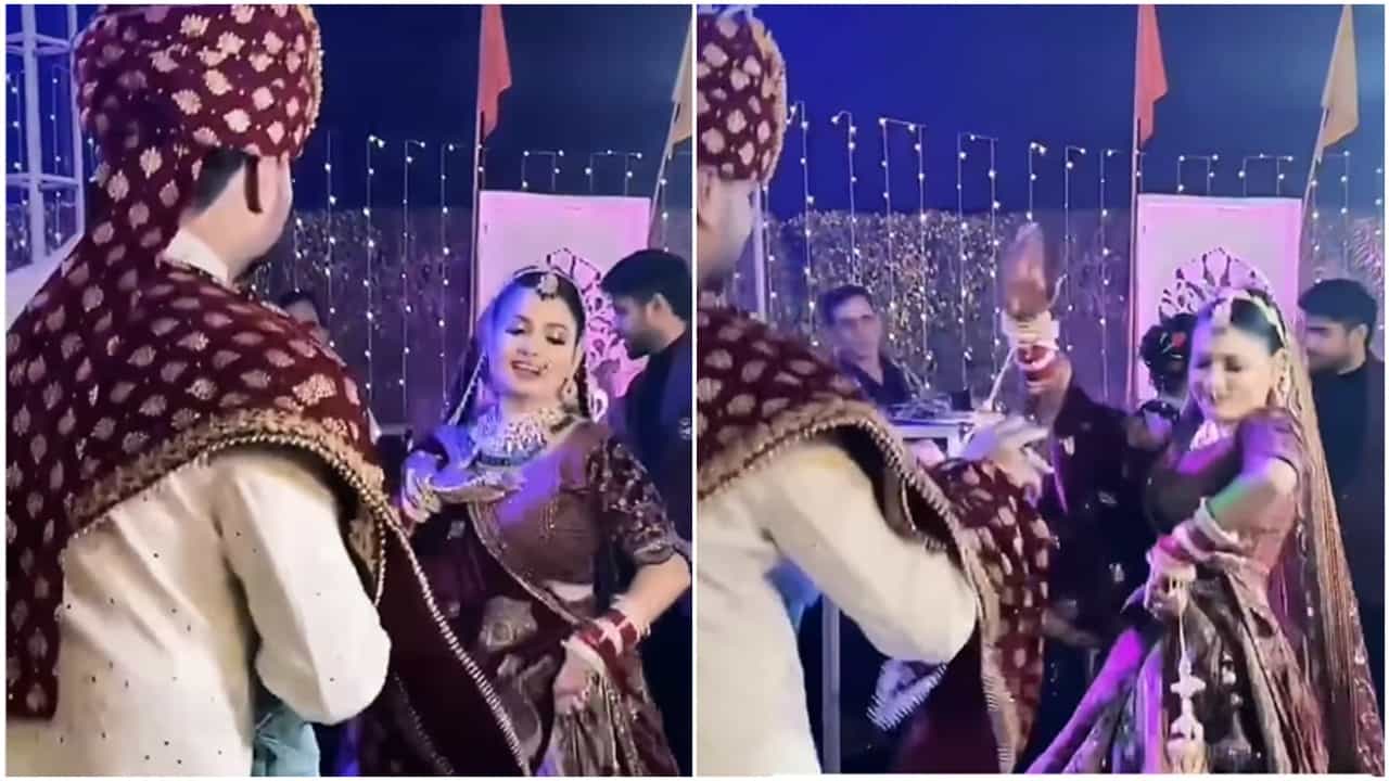 ਦੁਲਹਨ ਨੇ ਲਗਾਏ ਰਾਣੀ ਮੁਖਰਜੀ ਟਾਈਪ ਠੁਮਕੇ, ਲੋਕਾਂ ਨੇ ਕਿਹਾ- ਭਾਈ ਵਾਹ! ਵਿਆਹ ਹੋਵੇ ਤਾਂ ਅਜਿਹਾ ਦੁਲਹਨ ਨੇ ਲਗਾਏ ਰਾਣੀ ਮੁਖਰਜੀ ਟਾਈਪ ਠੁਮਕੇ, ਲੋਕਾਂ ਨੇ ਕਿਹਾ- ਭਾਈ ਵਾਹ! ਵਿਆਹ ਹੋਵੇ ਤਾਂ ਅਜਿਹਾ