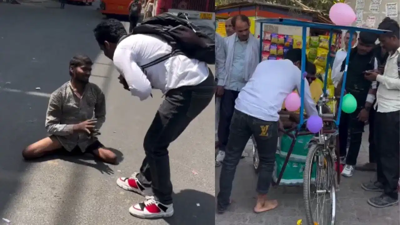 Awesome Video: ਇਸ ਨੂੰ ਕਹਿੰਦੇ ਹਨ ਅਸਲੀ ਸਮਾਜ ਸੇਵਾ! ਸ਼ਖਸ ਨੇ ਇੱਕ ਵਿਦਆਂਗ ਨੂੰ ਸੜਕ ਤੋਂ ਚੁੱਕ ਕੇ ਬਣਾਇਆ ਬਿਜਨੈਸਮੈਨ, ਦਿਲ ਛੂਹ ਲਵੇਗਾ VIDEO Awesome Video: ਇਸ ਨੂੰ ਕਹਿੰਦੇ ਹਨ ਅਸਲੀ ਸਮਾਜ ਸੇਵਾ! ਸ਼ਖਸ ਨੇ ਇੱਕ ਵਿਦਆਂਗ ਨੂੰ ਸੜਕ ਤੋਂ ਚੁੱਕ ਕੇ ਬਣਾਇਆ ਬਿਜਨੈਸਮੈਨ, ਦਿਲ ਛੂਹ ਲਵੇਗਾ VIDEO