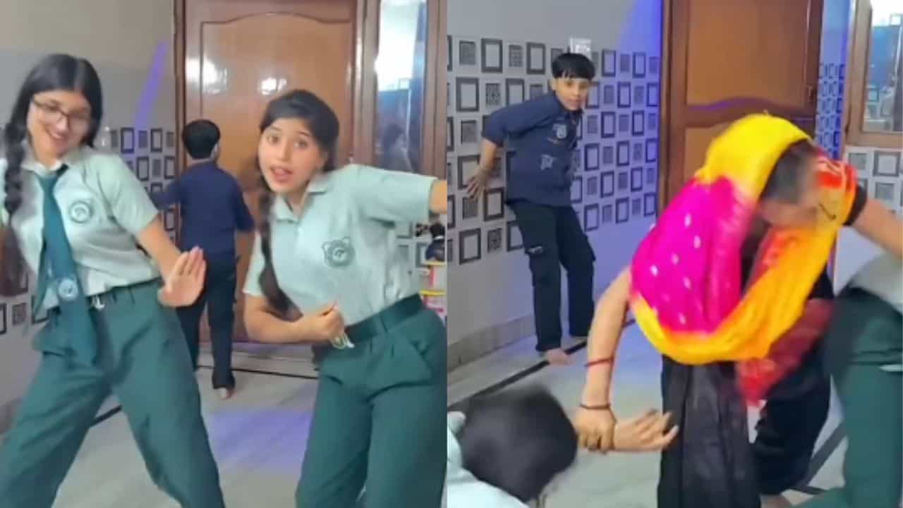 Funny Video: ਹਰਿਆਣਵੀ ਗਾਣੇ ਤੇ ਰੀਲ ਬਣਾ ਰਹੀਆਂ ਸਨ ਭੈਣਾਂ, ਭਰਾ ਨੇ ਲਗਵਾ ਦਿੱਤੀ ਕਲਾਸ Funny Video: ਹਰਿਆਣਵੀ ਗਾਣੇ ਤੇ ਰੀਲ ਬਣਾ ਰਹੀਆਂ ਸਨ ਭੈਣਾਂ, ਭਰਾ ਨੇ ਲਗਵਾ ਦਿੱਤੀ ਕਲਾਸ