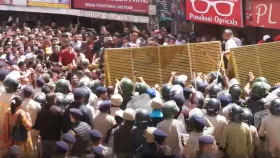 Sanjauli Masjid:  ਗੇਟ ਬੰਦ, ਰਾਸਤੇ ਬਲਾਕ, ਸ਼ਿਮਲਾ 'ਚ ਸੰਜੌਲੀ ਮਸਜਿਦ ਵਿਵਾਦ ਨੂੰ ਲੈ ਕੇ ਹਿੰਦੂ ਸੰਗਠਨਾਂ ਦਾ ਪ੍ਰਦਰਸ਼ਨ