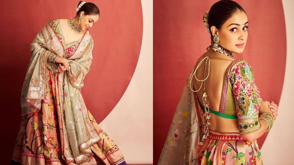 ਜੇਨੇਲੀਆ ਡਿਸੂਜ਼ਾ ਨੇ ਮਲਟੀ ਕਲਰ ਵਿੱਚ ਇੱਕ ਭਾਰੀ ਦੁਪੱਟਾ ਨਾਲ ਲਹਿੰਗਾ ਕੈਰੀ ਕੀਤਾ ਹੈ। ਅਭਿਨੇਤਰੀ ਨੇ ਆਪਣੇ ਹੇਅਰ ਸਟਾਈਲ ਵਿੱਚ ਗਜਰਾ ਐਡ ਕੀਤਾ ਹੈ। ਉਸ ਦਾ ਇਹ ਲੁੱਕ ਕਾਫੀ ਸਟਾਈਲਿਸ਼ ਲੱਗ ਰਿਹਾ ਹੈ। Pic Credit: Instagram