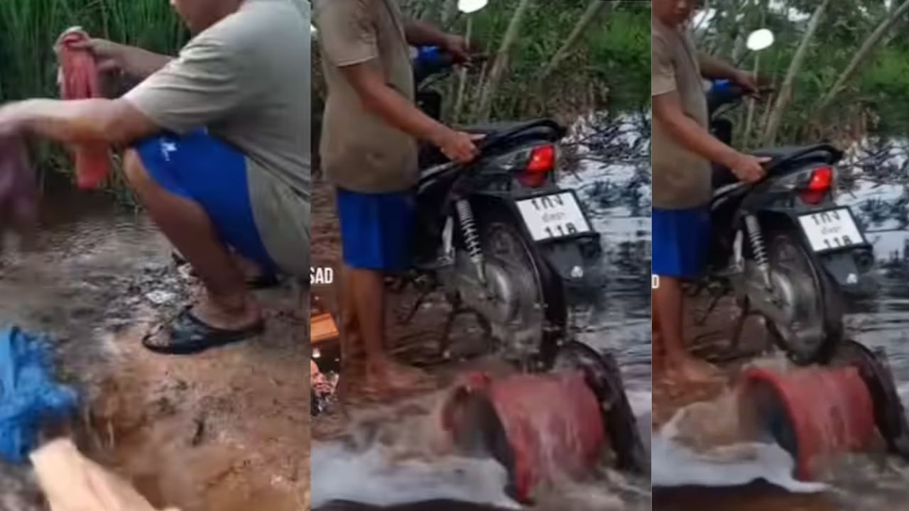 Washing Machine Jugaad Video: ਸ਼ਖਸ ਨੇ ਬਣਾਈ ਬਿਨਾਂ ਬਿਜਲੀ ਵਾਲੀ ਆਊਟਡੋਰ ਵਾਸ਼ਿੰਗ ਮਸ਼ੀਨ, ਦੇਖ ਦੰਗ ਰਹਿ ਗਏ ਲੋਕ Washing Machine Jugaad Video: ਸ਼ਖਸ ਨੇ ਬਣਾਈ ਬਿਨਾਂ ਬਿਜਲੀ ਵਾਲੀ ਆਊਟਡੋਰ ਵਾਸ਼ਿੰਗ ਮਸ਼ੀਨ, ਦੇਖ ਦੰਗ ਰਹਿ ਗਏ ਲੋਕ