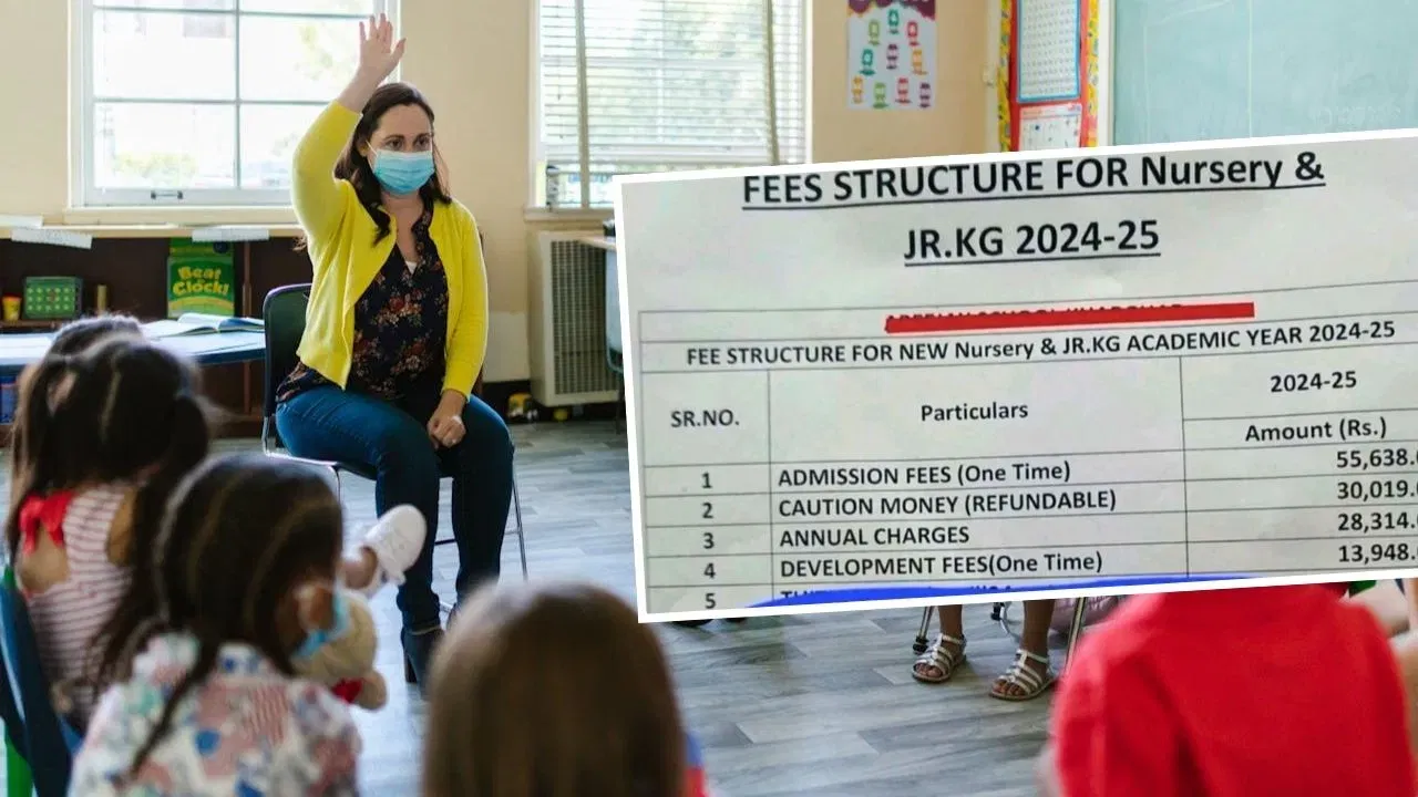 Nursery Fees: ਐਡਮਿਸ਼ਨ ਲਈ 55 ਹਜ਼ਾਰ ਰੁਪਏ, Orientation ਲਈ ਮੰਗੇ 8400 ਰੁਪਏ , ਪੂਰੀ ਫੀਸ ਸੁਣ ਕੇ ਹੋ ਫੜ ਲਵੋਗੇ ਮੱਥਾ Nursery Fees: ਐਡਮਿਸ਼ਨ ਲਈ 55 ਹਜ਼ਾਰ ਰੁਪਏ, Orientation ਲਈ ਮੰਗੇ 8400 ਰੁਪਏ , ਪੂਰੀ ਫੀਸ ਸੁਣ ਕੇ ਹੋ ਫੜ ਲਵੋਗੇ ਮੱਥਾ