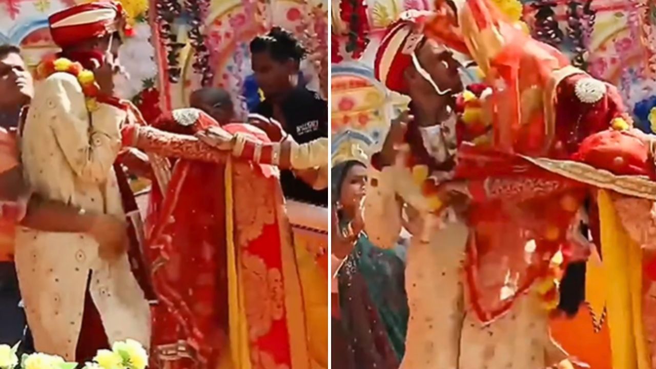 Dulha Dulhan Video: ਸਟੇਜ ‘ਤੇ ਲਾੜਾ-ਲਾੜੀ ਹੋਏ ਥੱਪੜੋ-ਥੱਪੜੀ, Viral ਵੀਡੀਓ ਵੇਖ ਕੇ ਹੋ ਜਾਵੋਗੇ ਹੈਰਾਨ Dulha Dulhan Video: ਸਟੇਜ ‘ਤੇ ਲਾੜਾ-ਲਾੜੀ ਹੋਏ ਥੱਪੜੋ-ਥੱਪੜੀ, Viral ਵੀਡੀਓ ਵੇਖ ਕੇ ਹੋ ਜਾਵੋਗੇ ਹੈਰਾਨ
