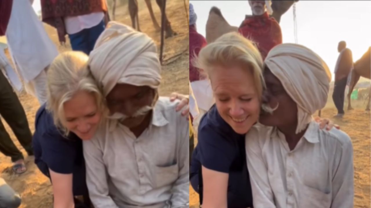 Video Viral: ਵਿਦੇਸ਼ੀ ਸੈਲਾਨੀ ਨੂੰ ਦੇਖ ਖੁੱਦ ‘ਤੇ ਕੰਟਰੋਲ ਨਹੀਂ ਕਰ ਪਾਇਆ ਤਾਊ, ਫੋਟੋ ਲੈ ਰਹੀ ਔਰਤ ਨੂੰ ਕਰ ਦਿੱਤੀ Kiss Video Viral: ਵਿਦੇਸ਼ੀ ਸੈਲਾਨੀ ਨੂੰ ਦੇਖ ਖੁੱਦ ‘ਤੇ ਕੰਟਰੋਲ ਨਹੀਂ ਕਰ ਪਾਇਆ ਤਾਊ, ਫੋਟੋ ਲੈ ਰਹੀ ਔਰਤ ਨੂੰ ਕਰ ਦਿੱਤੀ Kiss