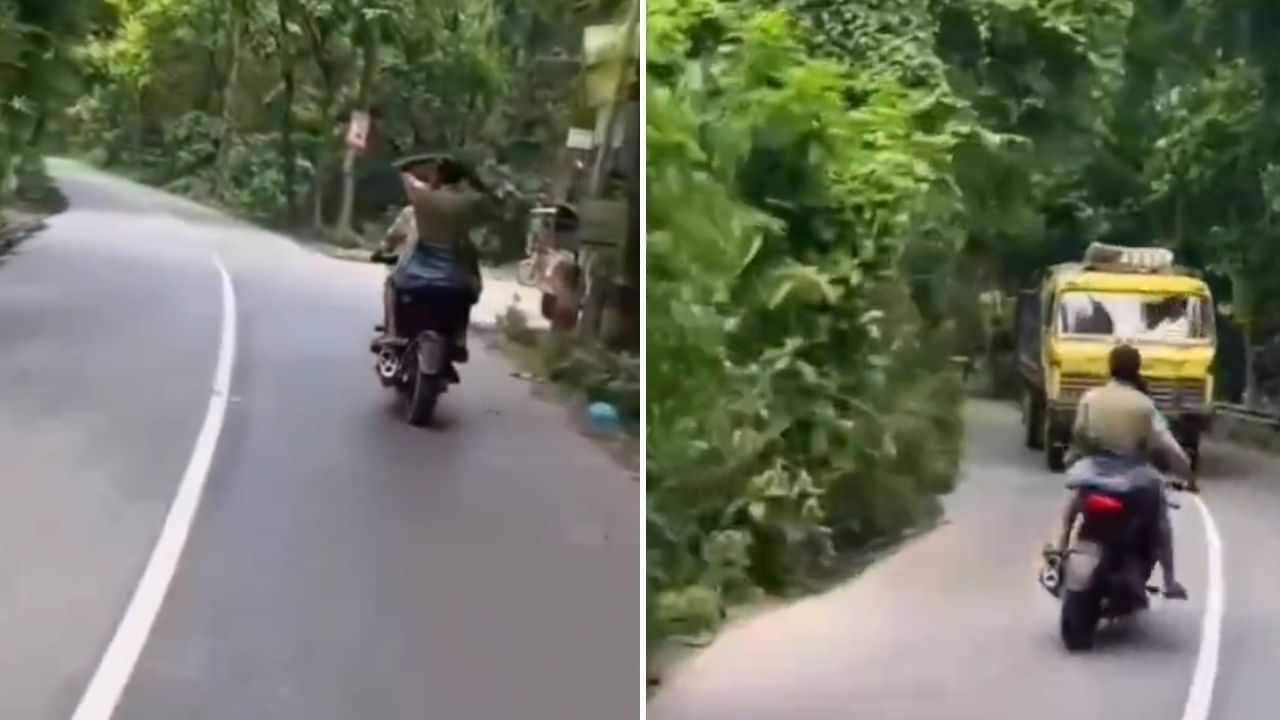 ਮੌਤ ਨੂੰ ਛੂਹ ਕੇ ਵਾਪਸ ਆਏ ਬਾਈਕ ਸਵਾਰ, VIDEO ਵੇਖ ਕੇ ਕੰਬ ਜਾਵੇਗੀ ਰੂਹ, ਲੋਕ ਬੋਲੇ - ਯਮਰਾਜ਼ ਬਿਜ਼ੀ ਹੋਣਗੇ ਮੌਤ ਨੂੰ ਛੂਹ ਕੇ ਵਾਪਸ ਆਏ ਬਾਈਕ ਸਵਾਰ, VIDEO ਵੇਖ ਕੇ ਕੰਬ ਜਾਵੇਗੀ ਰੂਹ, ਲੋਕ ਬੋਲੇ - ਯਮਰਾਜ਼ ਬਿਜ਼ੀ ਹੋਣਗੇ