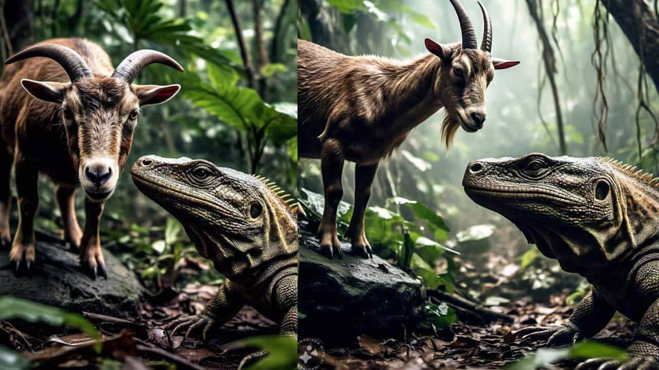 ਬਕਰੀ ਨੇ komodo dragon ਨੂੰ ਸਿਖਾਇਆ ਸਬਕ, ਇਸ ਤਰ੍ਹਾਂ ਸ਼ਿਕਾਰੀ ਨੂੰ ਦਿੱਤੀ ਮਾਤ, Video ਦੇਖ ਲੋਕ ਹੋਏ ਹੈਰਾਨ ਬਕਰੀ ਨੇ komodo dragon ਨੂੰ ਸਿਖਾਇਆ ਸਬਕ, ਇਸ ਤਰ੍ਹਾਂ ਸ਼ਿਕਾਰੀ ਨੂੰ ਦਿੱਤੀ ਮਾਤ, Video ਦੇਖ ਲੋਕ ਹੋਏ ਹੈਰਾਨ