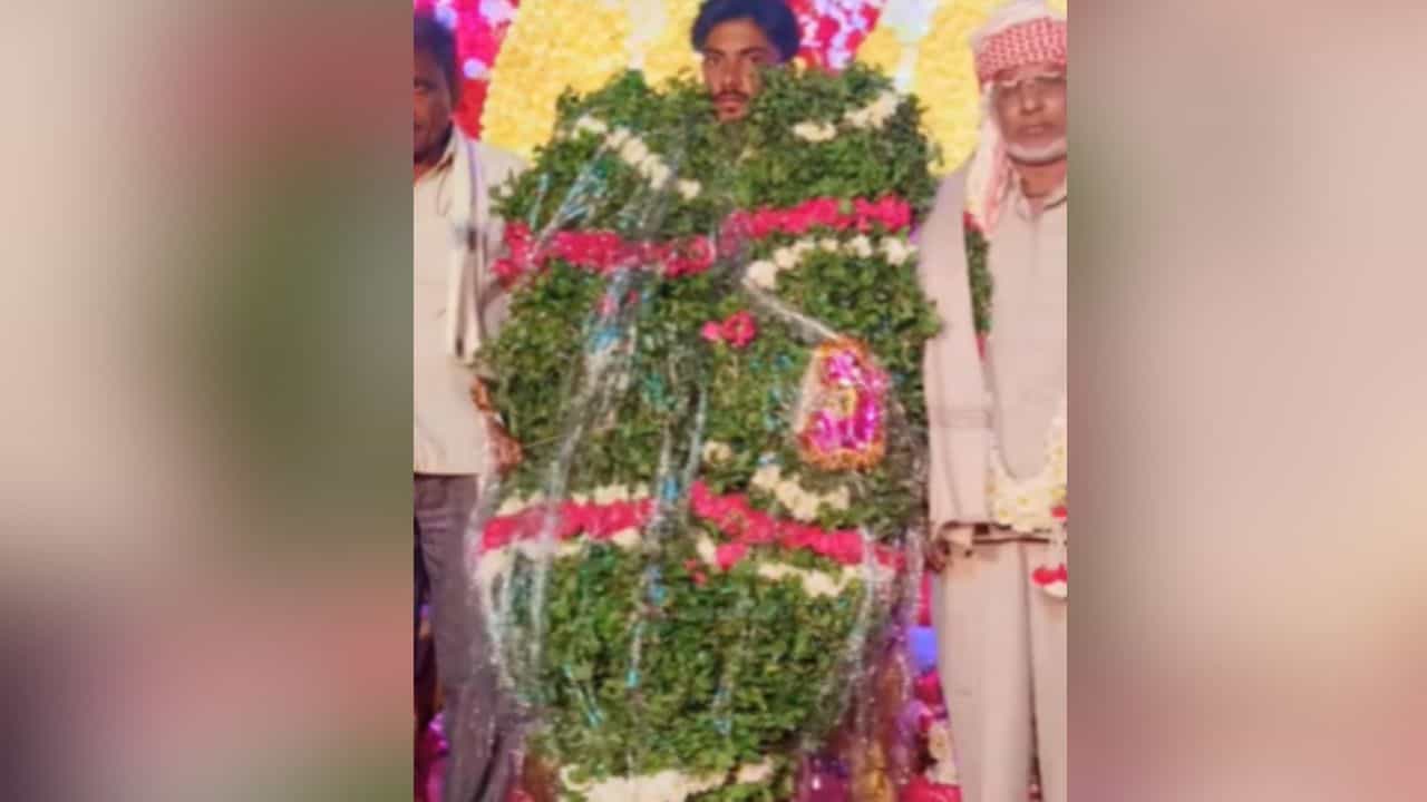 Funny Video: ਵਿਆਹ ਵਾਲੇ ਦਿਨ ਲਾੜੇ ਨੂੰ ਗੁਲਦਸਤੇ ਵਾਂਗ ਸਜਾਇਆ, ਲੋਕਾਂ ਨੇ ਖੂਬ ਲਏ ਮਜ਼ੇ
