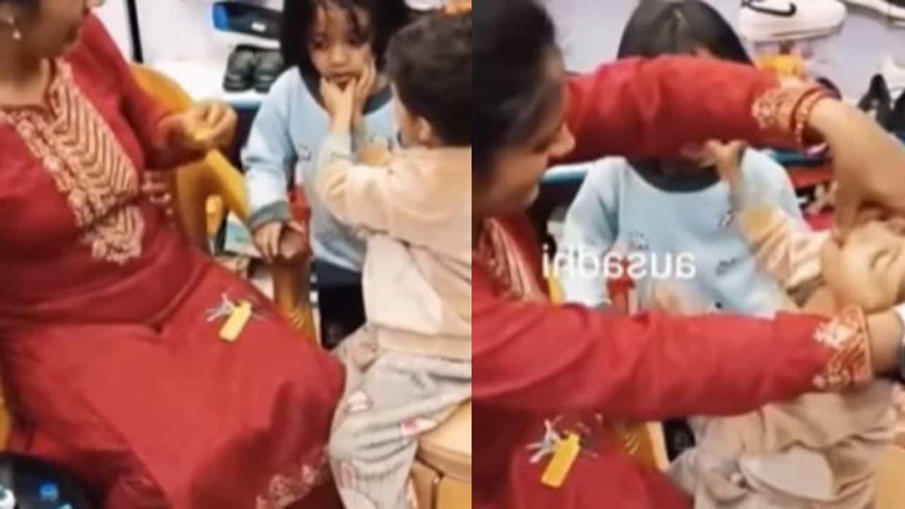 ਮਾਂ ਨੇ ਬੜੀ ਚਲਾਕੀ ਨਾਲ ਆਪਣੇ ਪੁੱਤਰ ਨੂੰ ਦਿੱਤੀ ਦਵਾਈ, ਵੀਡੀਓ ਦੇਖ ਤੁਸੀਂ ਨਹੀਂ ਰੋਕ ਪਾਉਗੇ ਆਪਣਾ ਹਾਸਾ