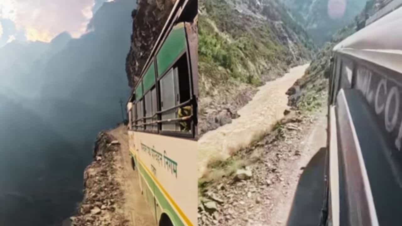 Viral: ਖਾਈ ਤੇ ਨਦੀ ਦੇ ਵਿਚਕਾਰ ਤੰਗ ਰਸਤੇ ਤੇ ਡਰਾਈਵਰ ਨੇ ਚਲਾਈ ਬੱਸ, ਟੈਲੇਂਟ ਦੀ ਹਰ ਕੋਈ ਕਰ ਰਿਹਾ ਤਾਰੀਫ