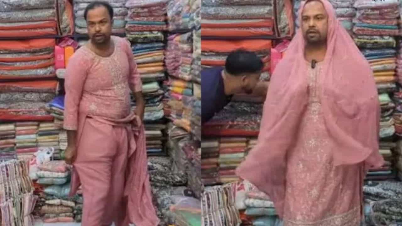 Viral Video : ਲੇਡੀਜ਼ ਸੂਟ ਵੇਚਣ ਲਈ ਸ਼ਖਸ ਨੇ ਲਗਾਇਆ ਗਜਬ ਦਾ ਦਿਮਾਗ, ਲੋਕਾਂ ਨੇ ਰੱਜ ਕੇ ਕੀਤੀ ਤਾਰੀਫ
