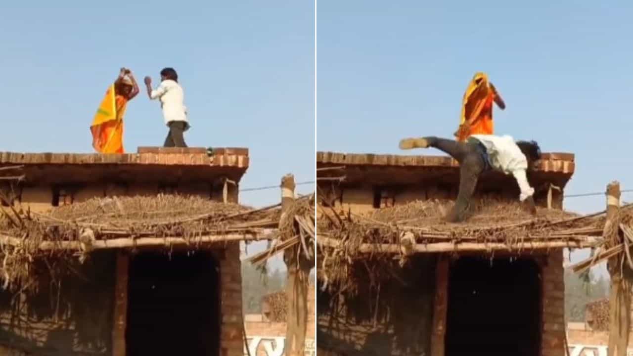Shocking Video : ਮਰਦਾਂ ਦੀ ਜ਼ਿੰਦਗੀ ਬਹੁਤ ਔਖੀ ਹੈ, ਦੋਸਤ! ਝਗੜਾਲੂ ਪਤਨੀ ਨੇ ਪਤੀ ਨੂੰ ਛੱਤ ਤੋਂ ਸੁੱਟਿਆ ਹੇਠਾਂ
