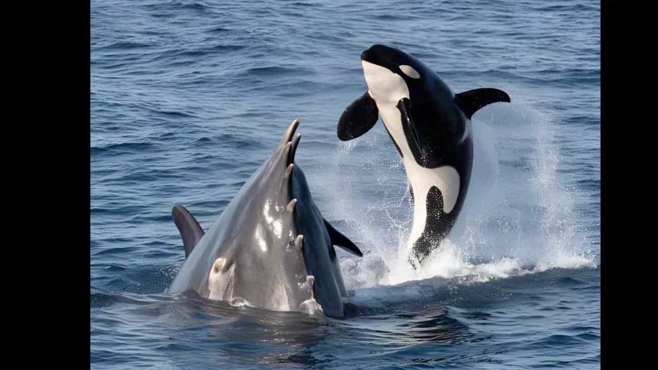 VIDEO : ਡੌਲਫਿਨ ਨੇ ਬਲੂ ਵ੍ਹੇਲ ਦਾ  ਕੀਤਾ ਸ਼ਿਕਾਰ, ਸਮੁੰਦਰ ਚ ਦਿਖਿਆ ਭਿਆਨਕ ਦ੍ਰਿਸ਼