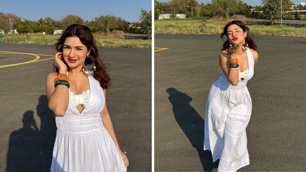 ਅਵਨੀਤ ਵਾਂਗ, ਤੁਸੀਂ ਗਰਮੀਆਂ ਵਿੱਚ ਸਟਾਈਲਿਸ਼ ਅਤੇ Comfortable ਲੁੱਕ ਲਈ ਲਾਂਗ ਮਿਡੀ ਡਰੈੱਸ ਪਾ ਸਕਦੇ ਹੋ। ਅਦਾਕਾਰਾ ਨੇ ਵਾਈਟ ਕਲਰ ਦੀ ਹਾਲਟਰ ਨੇਕ ਡਰੈਸ ਵਿਅਰ ਕੀਤੀ ਹੈ, ਜਿਸਦੇ ਨਾਲ Colorful Bangles ਅਤੇ ਹੂਪ ਈਅਰਰਿੰਗਸ ਪਹਿਨੇ ਹਨ।