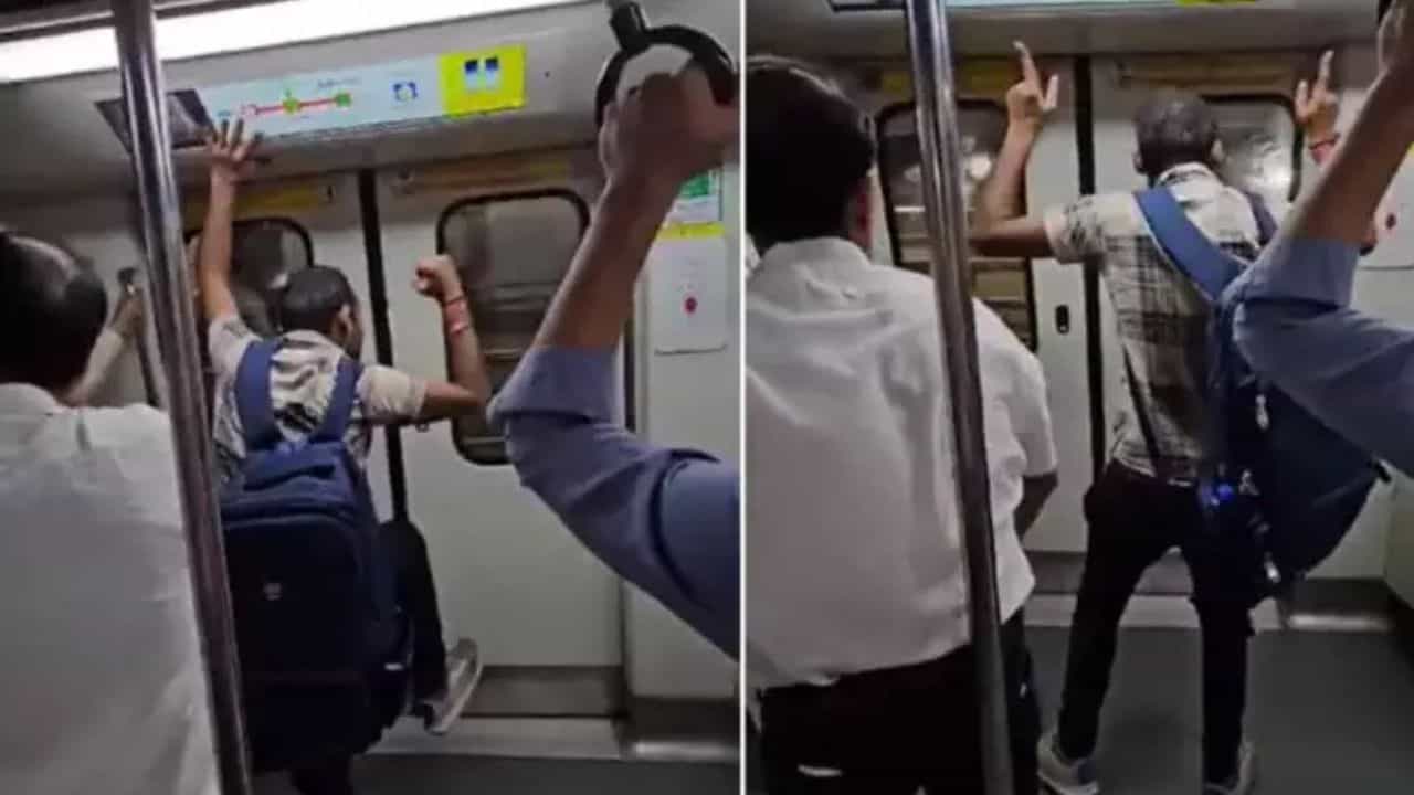 Viral: ਕੰਨਾਂ ਵਿੱਚ Earphones ਲਗਾ ਕੇ ਮੈਟਰੋ ਚ ਸ਼ਖਸ ਨੇ ਕੀਤਾ ਧਮਾਕੇਦਾਰ ਡਾਂਸ, Passengers ਨੇ ਆਦਮੀ ਦੀ ਮਸਤੀ ਦੇਖ ਲਏ ਮਜ਼ੇ Viral: ਕੰਨਾਂ ਵਿੱਚ Earphones ਲਗਾ ਕੇ ਮੈਟਰੋ ਚ ਸ਼ਖਸ ਨੇ ਕੀਤਾ ਧਮਾਕੇਦਾਰ ਡਾਂਸ, Passengers ਨੇ ਆਦਮੀ ਦੀ ਮਸਤੀ ਦੇਖ ਲਏ ਮਜ਼ੇ