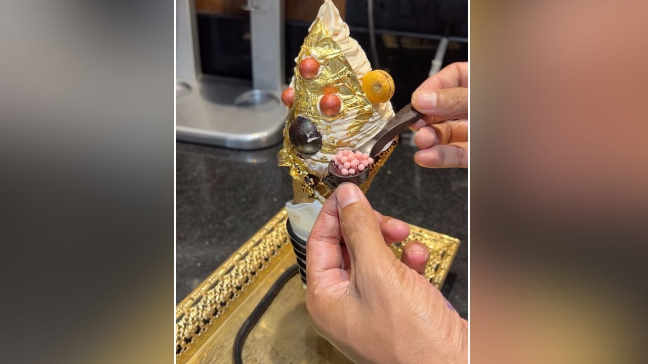 Gold Plated Ice Cream ਦੀ ਵੀਡੀਓ ਹੋ ਰਹੀ Viral, ਕੀਮਤ ਸੁਣ ਹੋ ਜਾਓਗੇ ਹੈਰਾਨ Gold Plated Ice Cream ਦੀ ਵੀਡੀਓ ਹੋ ਰਹੀ Viral, ਕੀਮਤ ਸੁਣ ਹੋ ਜਾਓਗੇ ਹੈਰਾਨ