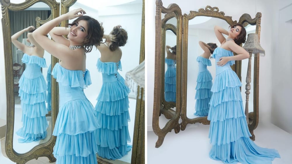 ਰਾਸ਼ਾ ਥਡਾਨੀ ਦੀ ਸੁੰਦਰਤਾ ਹੋਵੇ ਜਾਂ ਫੈਸ਼ਨ, ਫੈਨਜ਼ ਅਦਾਕਾਰਾ ਦੀ ਬਹੁਤ ਪ੍ਰਸ਼ੰਸਾ ਕਰਦੇ ਹਨ। ਜੇਕਰ ਤੁਹਾਨੂੰ ਗਰਮੀਆਂ ਵਿੱਚ ਕਿਸੇ ਪ੍ਰੋਗਰਾਮ ਵਿੱਚ ਜਾਣਾ ਪਵੇ, ਤਾਂ ਰਾਸ਼ਾ ਦੇ ਇਨ੍ਹਾਂ Outfits ਤੋਂ ਆਈਡੀਆ ਲਓ। ਅਦਾਕਾਰਾ ਨੇ ਲਾਈਟ ਬਲੂ ਕਲਰ ੀ ਫਰਿਲਡ ਆਫ ਸ਼ੋਲਡਰ ਡਰੈੱਸ ਪਾਈ ਹੈ।