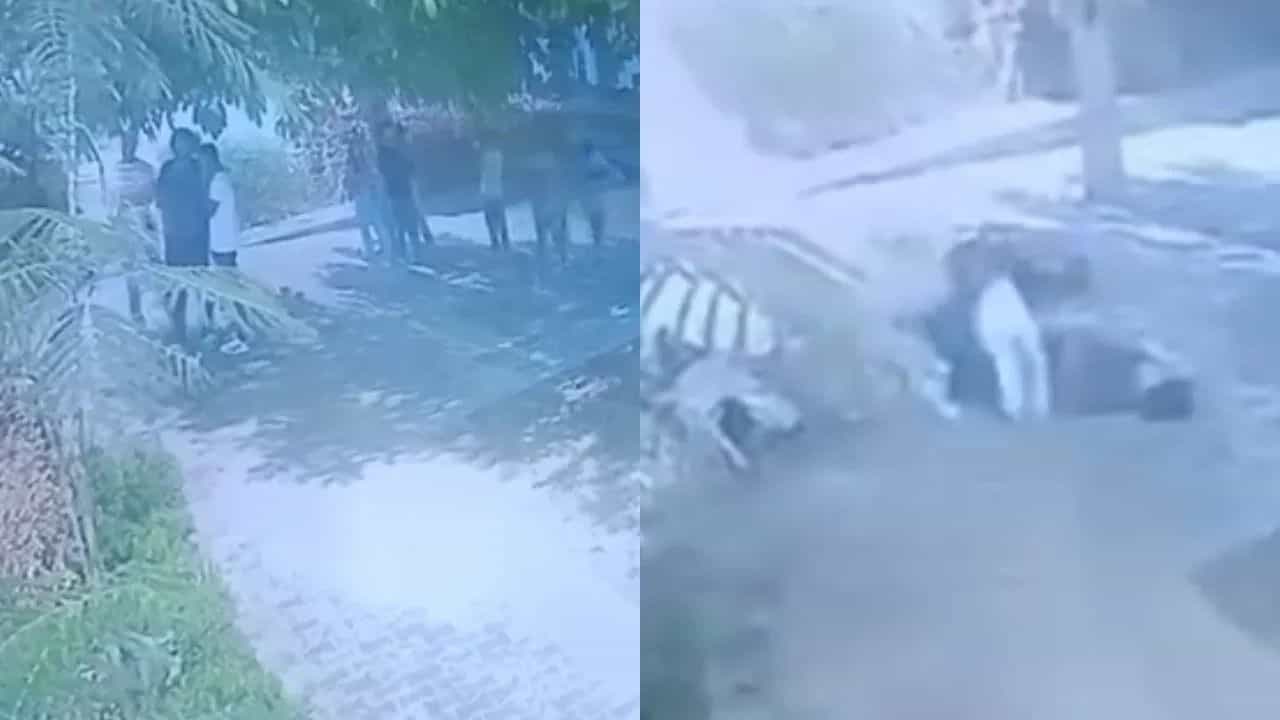 ਦਰੱਖਤ ਹੇਠ ਖੜ੍ਹੇ ਸਨ ਪੰਜ ਮੁੰਡੇ, ਅਚਾਨਕ  ਡਿੱਗ ਪਈ ਬਿਜਲੀ, ਕੈਮਰੇ ਵਿੱਚ ਕੈਦ ਹੋਇਆ ਭਿਆਨਕ ਦ੍ਰਿਸ਼