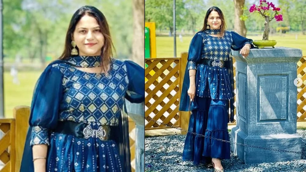 ਜੋਤੀ ਦੇ ਨੀਲੇ ਸ਼ਰਾਰਾ ਪਹਿਰਾਵੇ ਦੀ ਇਹ ਫੋਟੋ ਲਾਹੌਰ, ਪਾਕਿਸਤਾਨ ਦੀ ਹੈ। ਜਿਸ ਦੇ ਕੈਪਸ਼ਨ ਵਿੱਚ ਜੋਤੀ ਨੇ ਲਿਖਿਆ ਹੈ ਕਿ ਮੈਂ ਪਾਕਿਸਤਾਨ ਆ ਰਹੀ ਹਾਂ। ਮੈਨੂੰ 7 ਦਿਨਾਂ ਦਾ ਵੀਜ਼ਾ ਮਿਲਿਆ ਹੈ। ਇਸ ਪੋਸਟ 'ਤੇ ਹਜ਼ਾਰਾਂ ਲਾਈਕਸ ਅਤੇ ਟਿੱਪਣੀਆਂ ਹਨ।