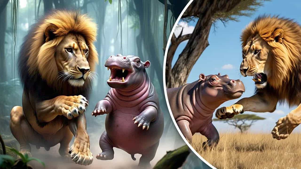 Lion Hunts Hippo : ਸ਼ੇਰ ਨੇ ਹਿੱਪੋ ਨੂੰ ਬਣਾਇਆ ਆਪਣਾ ਸ਼ਿਕਾਰ...ਕੀਤਾ ਅਜਿਹਾ ਹਮਲਾ,  ਝਟਕੇ ਵਿੱਚ ਹੀ ਕਰ ਦਿੱਤਾ ਕੰਮ ਖਤਮ