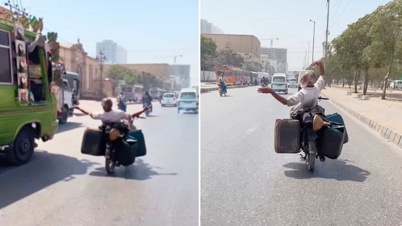 ਪਾਕਿਸਤਾਨੀ ਅੰਕਲ ਨੇ ਸੜਕ ਦੇ ਵਿਚਕਾਰ ਦਿਖਾਇਆ ਖ਼ਤਰਨਾਕ ਸਟੰਟ, ਜਨਤਾ ਬੋਲੀ- Welcome ਟੂ ਕਰਾਚੀ