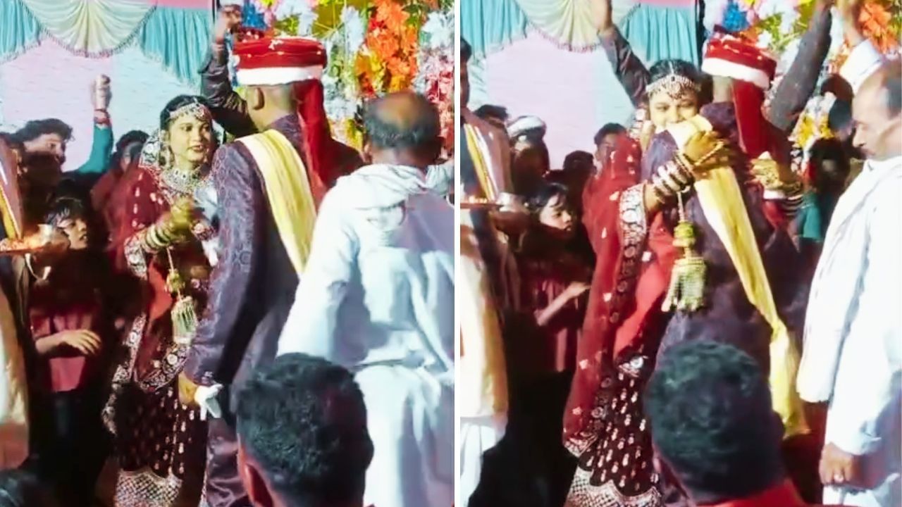 Viral Video: ਸਾਰਿਆਂ ਸਾਹਮਣੇ ਲਾੜੇ ਨੂੰ Kiss ਕਰਨ ਲਗੀ ਲਾੜੀ, ਦੇਖਣ ਵਾਲੇ ਰਹਿ ਗਏ ਹੈਰਾਨ; ਵੀਡੀਓ ਵਾਇਰਲ