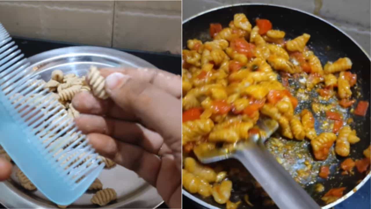 ਔਰਤ ਨੇ ਕੰਘੀ ਨਾਲ ਬਣਾਇਆ ਆਟੇ ਦਾ ਪਾਸਤਾ, Video ਦੇਖ ਕੇ ਲੋਕ ਬੋਲੇ- Dandruff ਵਾਲੀ Dish!