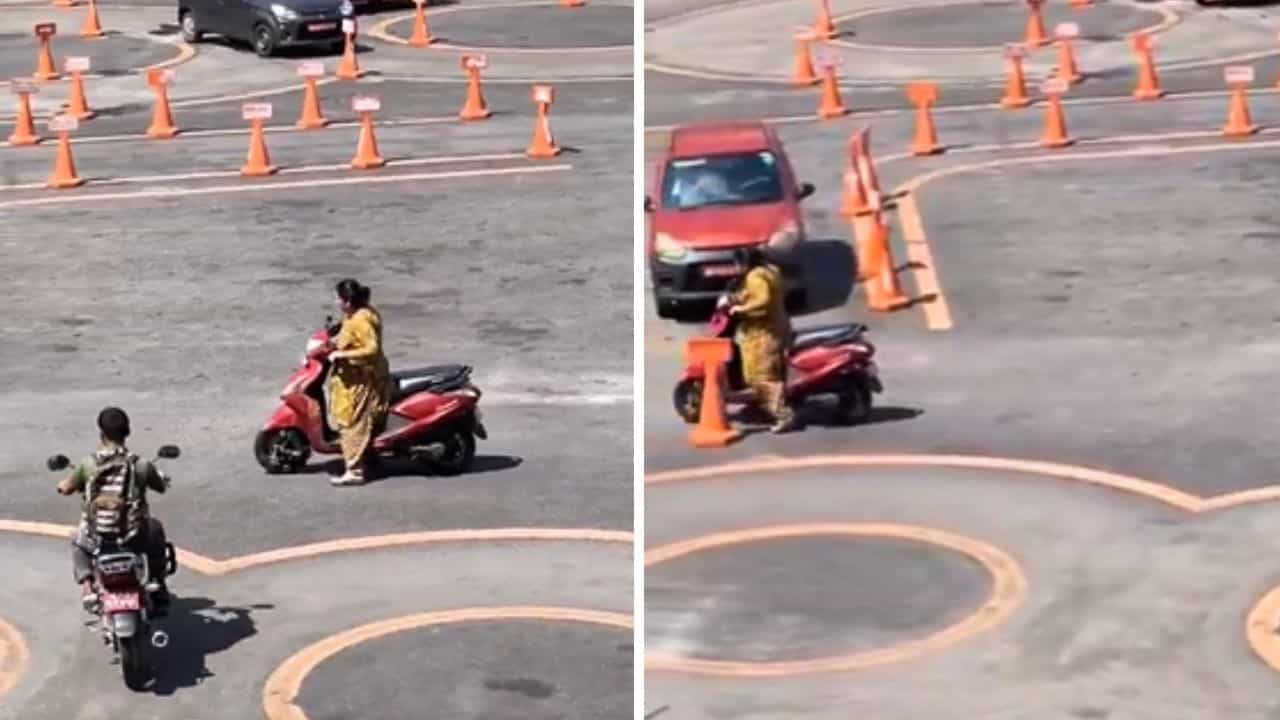 Viral: ਡਰਾਈਵਿੰਗ ਲਾਇਸੈਂਸ ਲਈ ਟ੍ਰਾਇਲ ਦੇ ਰਹੀ ਪਾਪਾ ਦੀ ਪਰੀ ਦਾ VIDEO ਦੇਖ ਕੇ ਨਹੀਂ ਰੁਕੇਗਾ ਹਾਸਾ Viral: ਡਰਾਈਵਿੰਗ ਲਾਇਸੈਂਸ ਲਈ ਟ੍ਰਾਇਲ ਦੇ ਰਹੀ ਪਾਪਾ ਦੀ ਪਰੀ ਦਾ VIDEO ਦੇਖ ਕੇ ਨਹੀਂ ਰੁਕੇਗਾ ਹਾਸਾ