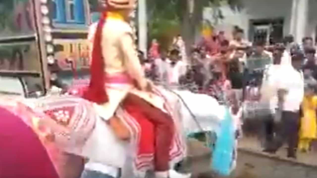 Viral Video: ਬਰਾਤ ਲੈ ਜਾਣ ਲਈ ਤਿਆਰ ਸੀ ਲਾੜਾ, ਬਰਾਤੀਆਂ ਨੇ ਚਲਾਏ ਪਟਾਕੇ ਤਾਂ ਹੋਇਆ ਕੁਝ ਅਜਿਹਾ ਵੀਡੀਓ ਦੇਖ ਨਹੀਂ ਰੁਕੇਗਾ ਹਾਸਾ Viral Video: ਬਰਾਤ ਲੈ ਜਾਣ ਲਈ ਤਿਆਰ ਸੀ ਲਾੜਾ, ਬਰਾਤੀਆਂ ਨੇ ਚਲਾਏ ਪਟਾਕੇ ਤਾਂ ਹੋਇਆ ਕੁਝ ਅਜਿਹਾ ਵੀਡੀਓ ਦੇਖ ਨਹੀਂ ਰੁਕੇਗਾ ਹਾਸਾ