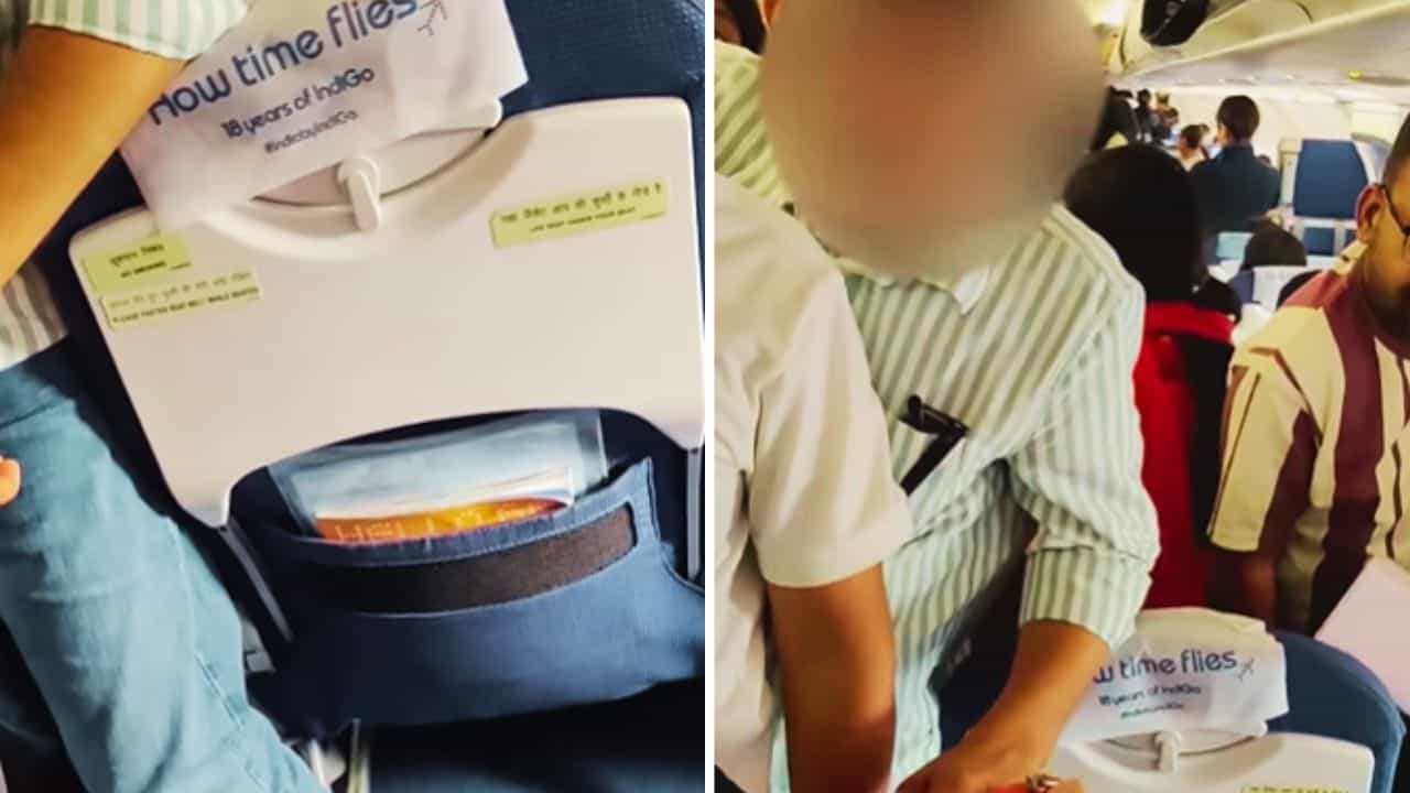 Viral Video: IndiGo ਫਲਾਈਟ ਵਿੱਚ ਹੋਈ ਅਜੀਬ ਚੋਰੀ! ਯਾਤਰੀ ਦੀ ਹਰਕਤ ਜਾਣ ਕੇ ਲੋਕ ਹੋ ਗਏ ਹੈਰਾਨ Viral Video: IndiGo ਫਲਾਈਟ ਵਿੱਚ ਹੋਈ ਅਜੀਬ ਚੋਰੀ! ਯਾਤਰੀ ਦੀ ਹਰਕਤ ਜਾਣ ਕੇ ਲੋਕ ਹੋ ਗਏ ਹੈਰਾਨ
