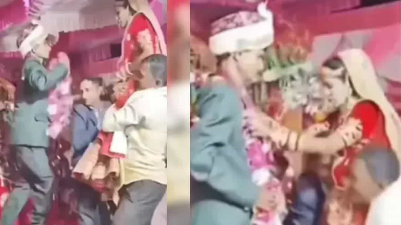 Viral Video: ਲਾੜੀ ਦੇ ਜੈਮਾਲਾ ਪਾਉਣ ਲਈ ਲਾੜੇ ਨੇ ਲਗਾਈ ਛਲਾਂਗ, ਖ਼ਾਸ ਤਰੀਕੇ ਨਾਲ ਪੂਰੀ ਕੀਤੀ ਰਸਮ