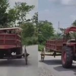 Viral Video: ਟਰੈਕਟਰ ਚਲਾਉਣ ਲਈ ਸ਼ਖਸ ਨੇ ਲਗਾਇਆ ਖ਼ਤਰਨਾਕ ਜੁਗਾੜ, ਚਾਲ ਦੇਖ ਕੇ ਰਹਿ ਜਾਓਗੇ ਦੰਗ Viral Video: ਟਰੈਕਟਰ ਚਲਾਉਣ ਲਈ ਸ਼ਖਸ ਨੇ ਲਗਾਇਆ ਖ਼ਤਰਨਾਕ ਜੁਗਾੜ, ਚਾਲ ਦੇਖ ਕੇ ਰਹਿ ਜਾਓਗੇ ਦੰਗ