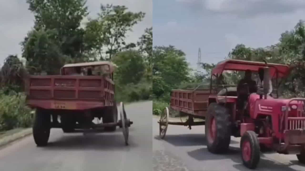 Viral Video: ਟਰੈਕਟਰ ਚਲਾਉਣ ਲਈ ਸ਼ਖਸ ਨੇ ਲਗਾਇਆ ਖ਼ਤਰਨਾਕ ਜੁਗਾੜ, ਚਾਲ ਦੇਖ ਕੇ ਰਹਿ ਜਾਓਗੇ ਦੰਗ