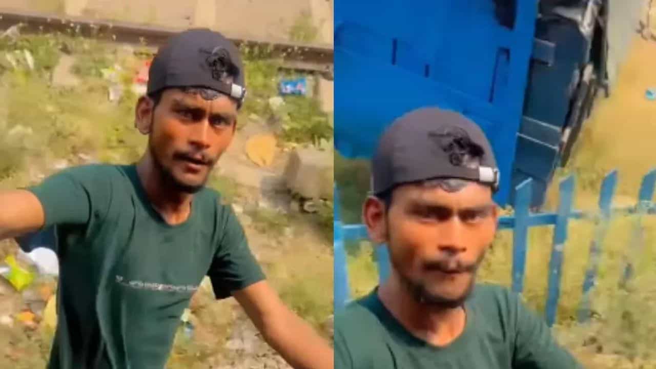 Viral Video: ਸ਼ਖਸ ਨੇ ਟ੍ਰੇਨ ਚ ਦਿਖਾਇਆ ਅਜਿਹਾ ਸਟੰਟ, ਲੋਕ ਬੋਲੇ- ਬੱਚ ਗਿਆ ਭਰਾ!