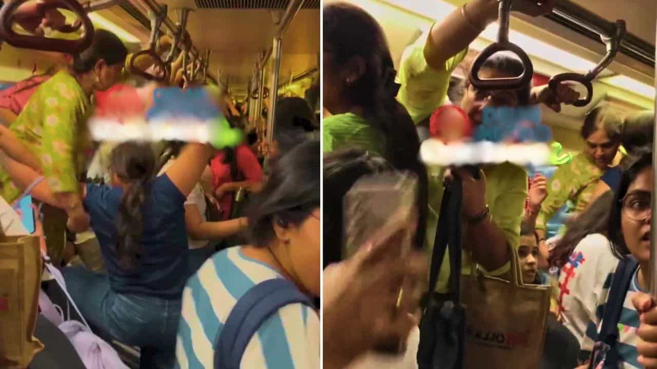 ਦਿੱਲੀ ਮੈਟਰੋ ਦੇ ਮਹਿਲਾ ਕੋਚ ਵਿੱਚ ਸੱਪ ਦੀ ਅਫਵਾਹ ਨੇ ਮਚਾਈ ਹਫੜਾ-ਦਫੜੀ, ਸੀਟਾਂ ਤੇ ਚੜ੍ਹ ਕੇ ਚੀਕਣ ਲੱਗੀਆਂ ਕੁੜੀਆਂ ਦਿੱਲੀ ਮੈਟਰੋ ਦੇ ਮਹਿਲਾ ਕੋਚ ਵਿੱਚ ਸੱਪ ਦੀ ਅਫਵਾਹ ਨੇ ਮਚਾਈ ਹਫੜਾ-ਦਫੜੀ, ਸੀਟਾਂ ਤੇ ਚੜ੍ਹ ਕੇ ਚੀਕਣ ਲੱਗੀਆਂ ਕੁੜੀਆਂ