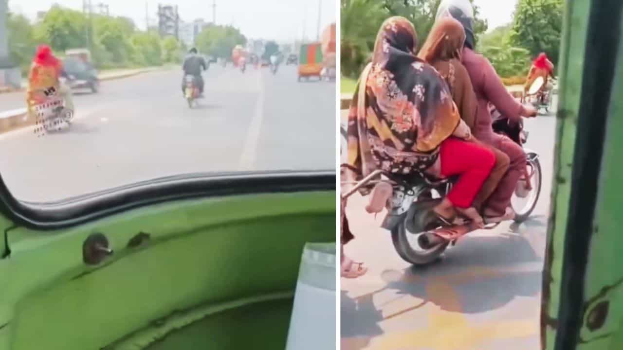 Viral: ਬਾਈਕ ਇੱਕ , ਸਵਾਰੀ 10 ! ਪਾਕਿਸਤਾਨੀ ਸ਼ਖਸ ਦਾ ਜੁਗਾੜ ਦੇਖ ਕੇ ਦੰਗ ਰਹਿ ਗਏ ਲੋਕ Viral: ਬਾਈਕ ਇੱਕ , ਸਵਾਰੀ 10 ! ਪਾਕਿਸਤਾਨੀ ਸ਼ਖਸ ਦਾ ਜੁਗਾੜ ਦੇਖ ਕੇ ਦੰਗ ਰਹਿ ਗਏ ਲੋਕ