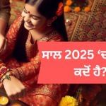 ਸਾਲ 2025 ਵਿੱਚ ਰੱਖੜੀ ਕਦੋਂ ਹੈ? ਜਾਣੋ ਰੱਖੜੀ ਬੰਨ੍ਹਣ ਦਾ ਸਹੀ ਸਮਾਂ ਕੀ ਹੈ ਸਾਲ 2025 ਵਿੱਚ ਰੱਖੜੀ ਕਦੋਂ ਹੈ? ਜਾਣੋ ਰੱਖੜੀ ਬੰਨ੍ਹਣ ਦਾ ਸਹੀ ਸਮਾਂ ਕੀ ਹੈ