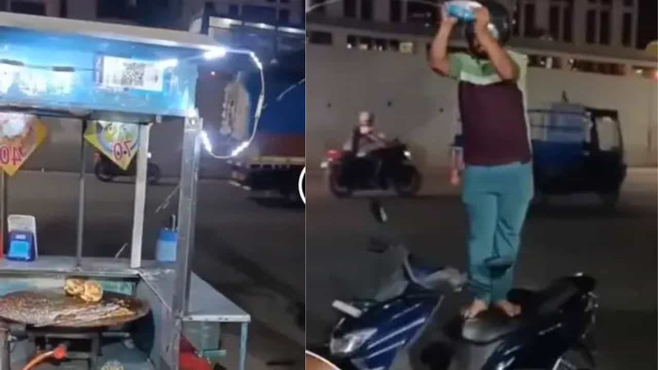 Video: ਸ਼ਖਸ ਦਾ Burger ਬਣਾਉਣ ਦਾ ਤਰੀਕਾ ਦੇਖ ਦੰਗ ਰਹਿ ਗਏ ਲੋਕ, ਸਕੂਟੀ ਤੇ ਖੜ੍ਹੇ ਹੋ ਕੇ ਤਵੇ ਤੇ ਪਾਈ Cream